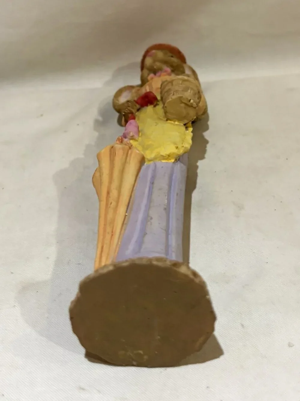 Mrs. Easter Bunny Rabbit with Parasol and Egg Basket Resin Easter Decor